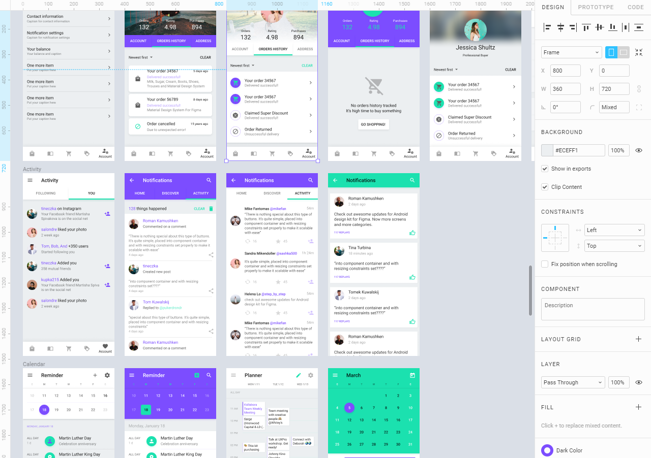 1280x902 Figma Design Kit Android App Templates
