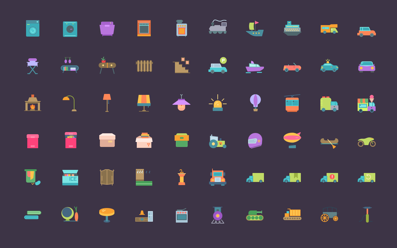 1280x800 Free Icon Set Download Transport And Household Icons