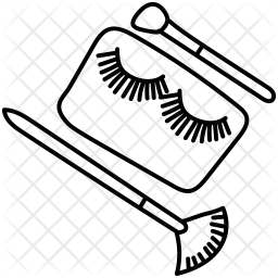 256x256 Makeup Accessories Icon Of Doodle Style