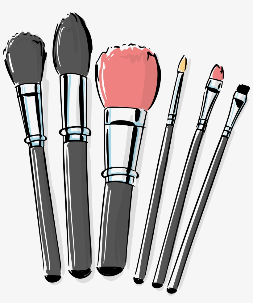 820x981 Cosmetic Vector Makeup Brush