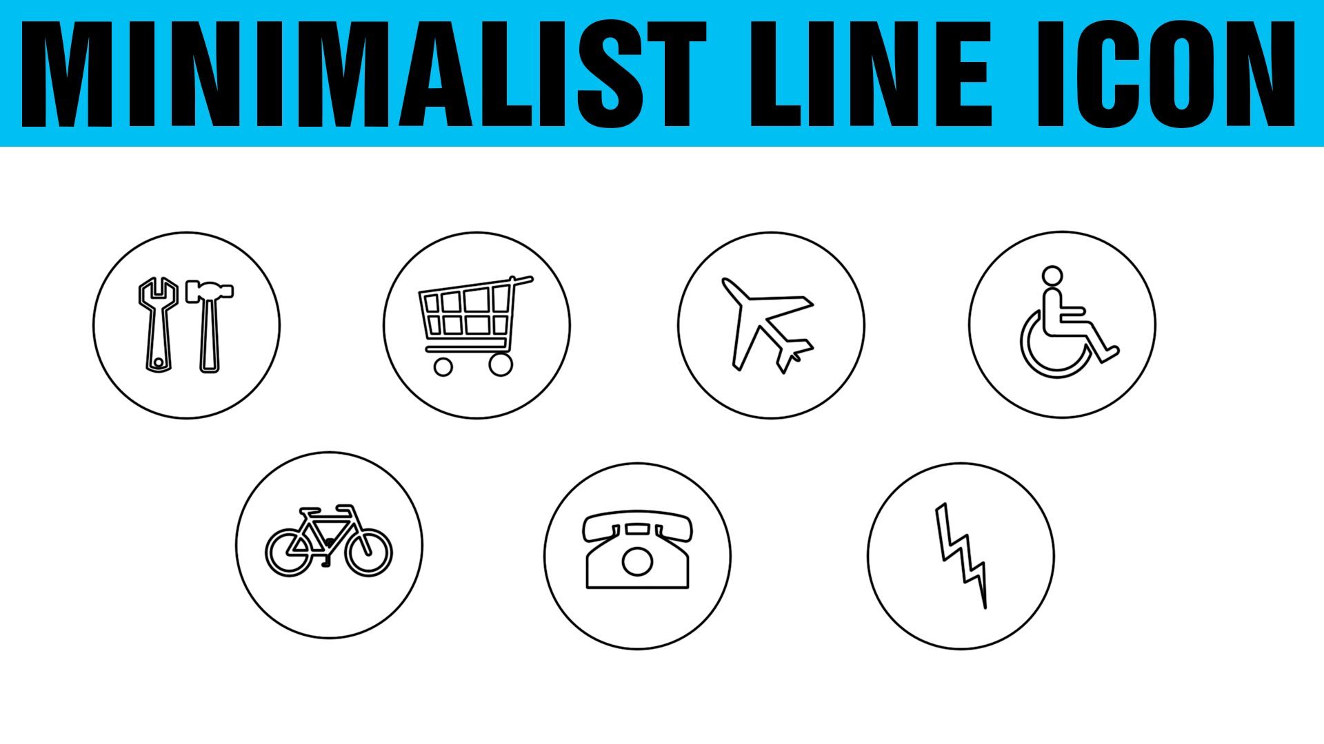 1920x1080 How To Make Minimalist Line Icons In Photoshop Cc