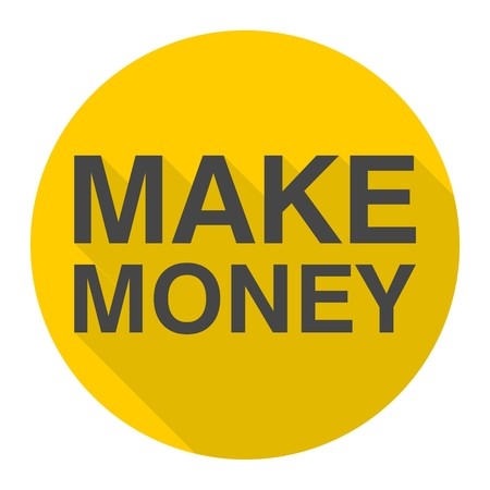 450x450 Make Money Icon With Long Shadow Royalty Free Vector Graphics