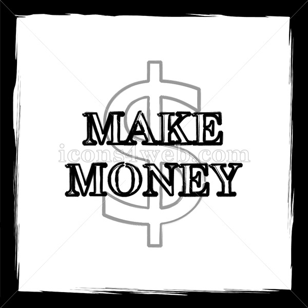 600x600 Make Money Sketch Icon