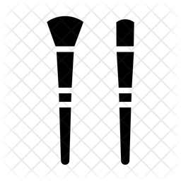 256x256 Makeup Brushes Icon Of Glyph Style