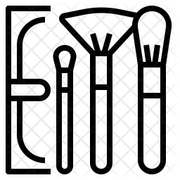 256x256 Makeup Brush Icon Of Line Style