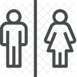 256x256 Male Female Icon Of Line Style