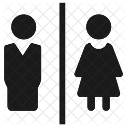 256x256 Male And Female Icon Of Glyph Style