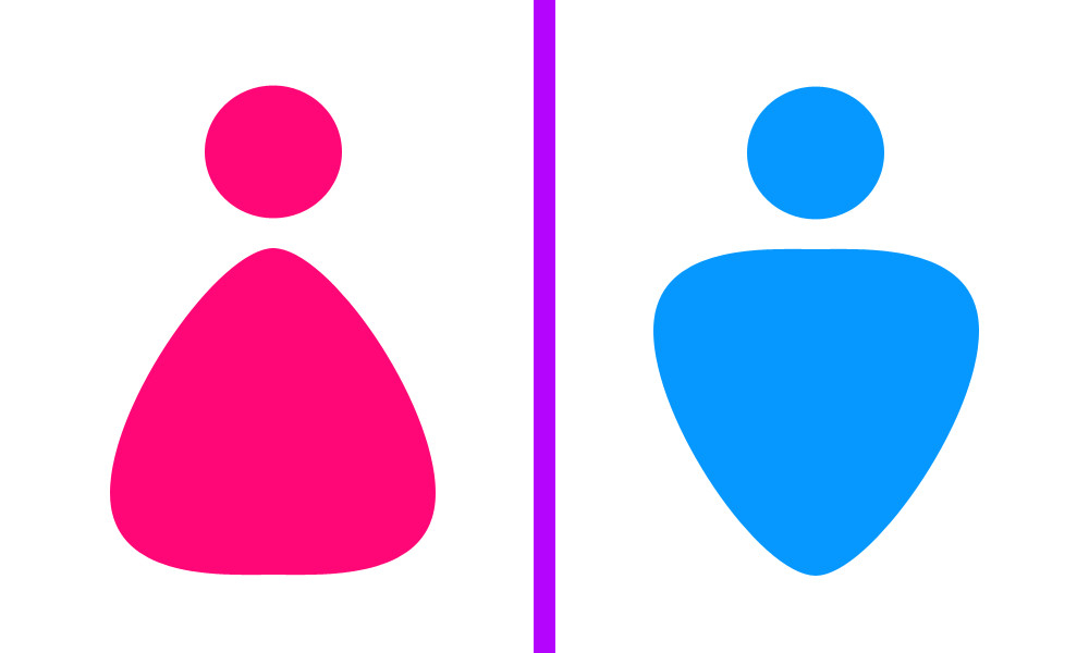 1000x600 Simple Male Female Symbol Png Download Male And Female Icon Png