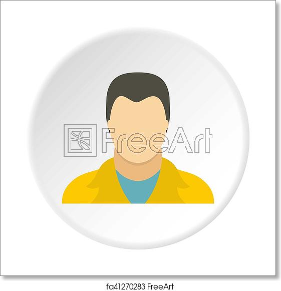 561x581 Free Art Print Of Full Male Avatar Icon, Flat Style Full Male