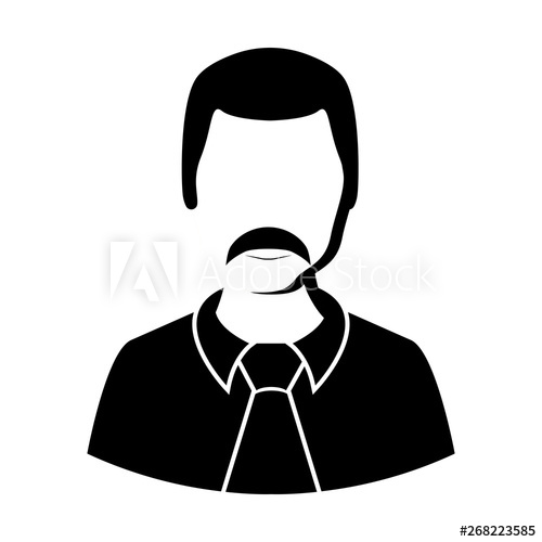 500x500 Isolated Male Avatar Icon With Moustache