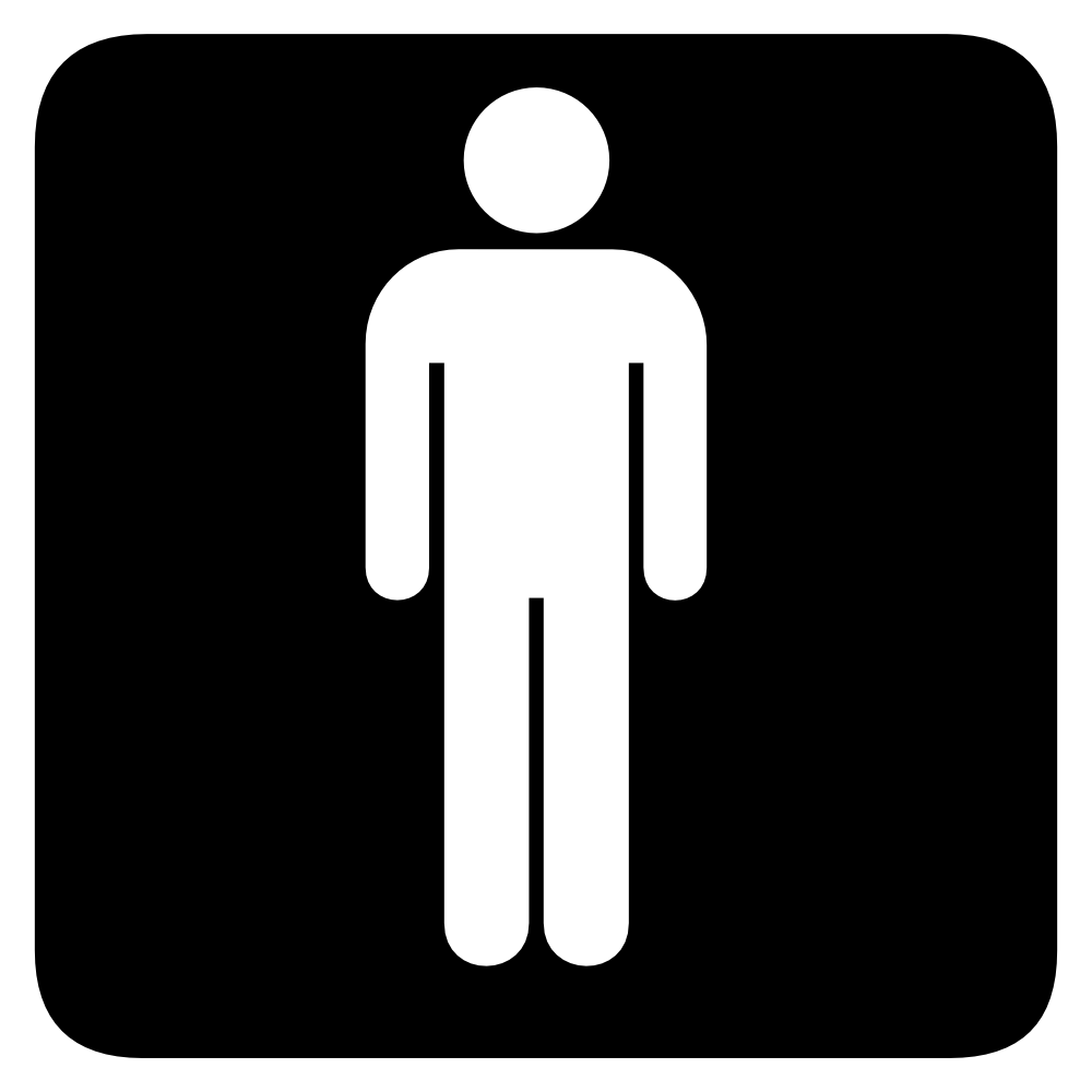 1000x1000 Male Bathroom Sign