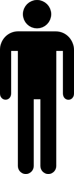 252x591 Male Bathroom Symbol Black Clip Art