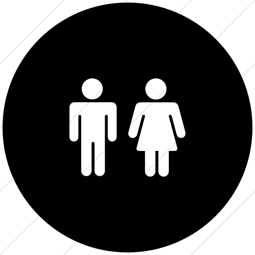 512x512 Iconsetc Flat Circle White On Black Foundation Male Female Icon