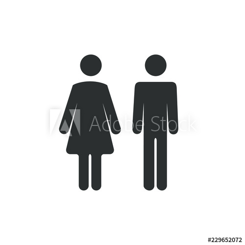 500x500 Male Female Bathroom Icon Restroom Boy Or Girl Lady Sign Symbol