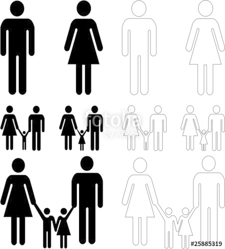 452x500 Male And Female Icon Set