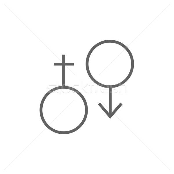 600x600 Male And Female Symbol Line Icon Vector Illustration Andrei