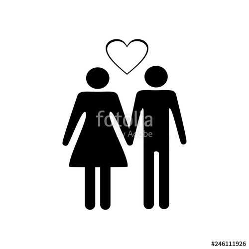 500x500 Man And Woman Icon Vector Male And Female Stock Image
