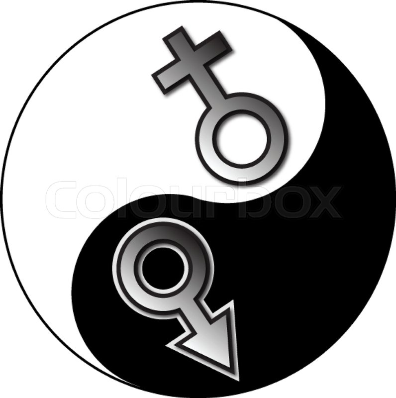 796x800 Yin Yang Male Female Symbol Stock Vector Colourbox