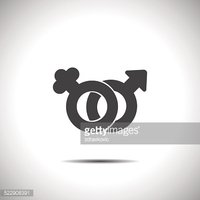 200x200 Female And Male Gender Symbol Vector Icon Stock Vectors
