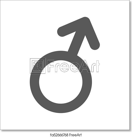 561x581 Free Art Print Of Male Gender Symbol Icon Simple Male Gender