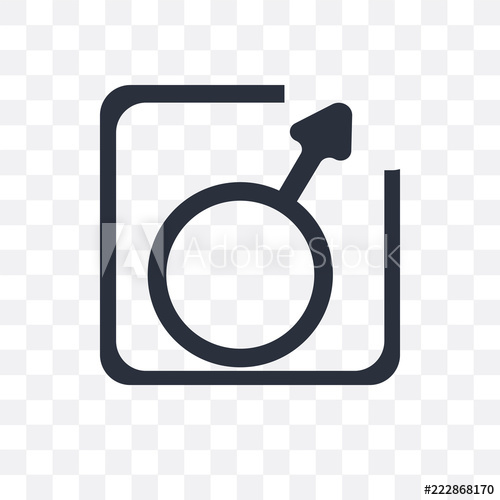 500x500 Male Gender Icon Isolated On Transparent Background Simple