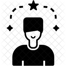 256x256 Influencer Male Icon Of Glyph Style