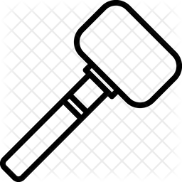 256x256 Mallet Icon Of Line Style