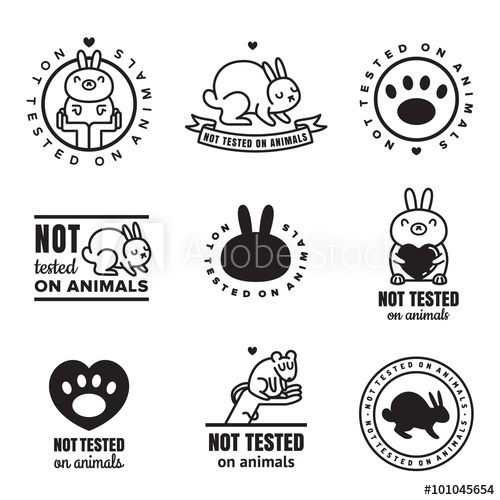 500x500 Not Tested On Animals Cute Black Icons Can Be Used As Logos