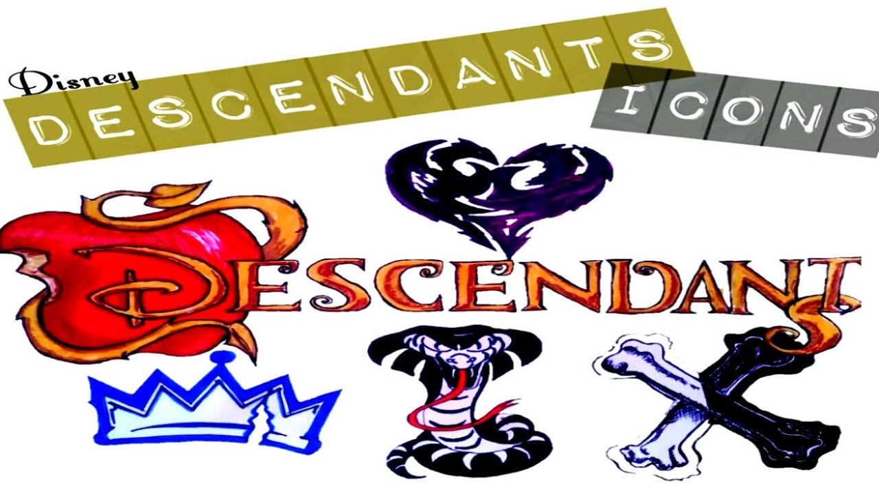 1280x720 Disney Descendants Icons Drawing