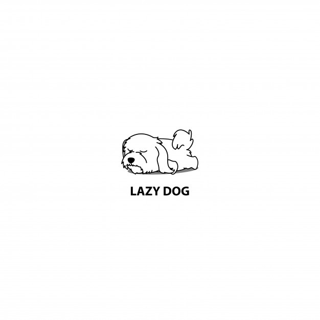 626x626 Lazy Maltese Puppy Sleeping Icon Vector Premium Download