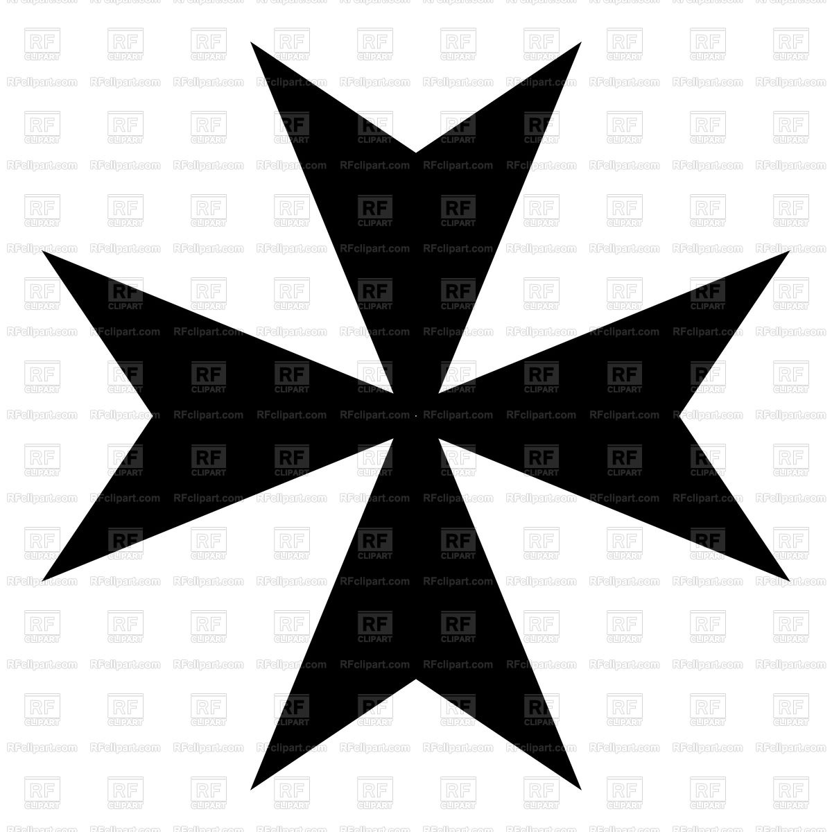 1200x1200 Maltese Cross Icon Vector Image Of Signs, Symbols, Maps