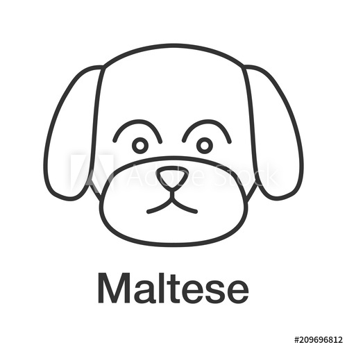 500x500 Maltese Linear Icon