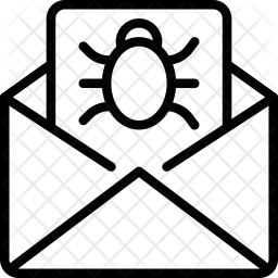 256x256 Mail Malware Icon Of Line Style