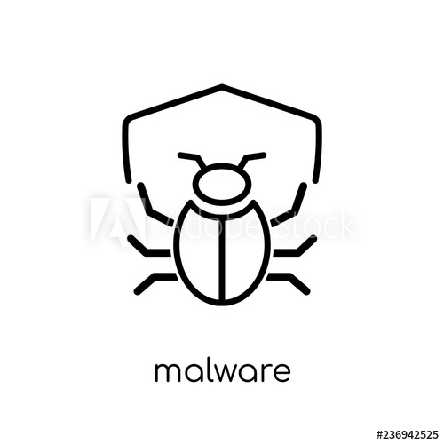 500x500 Malware Icon Trendy Modern Flat Linear Vector Malware Icon