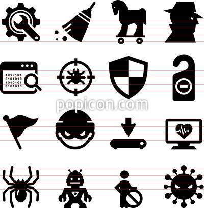 400x408 Spyware And Malware Icons