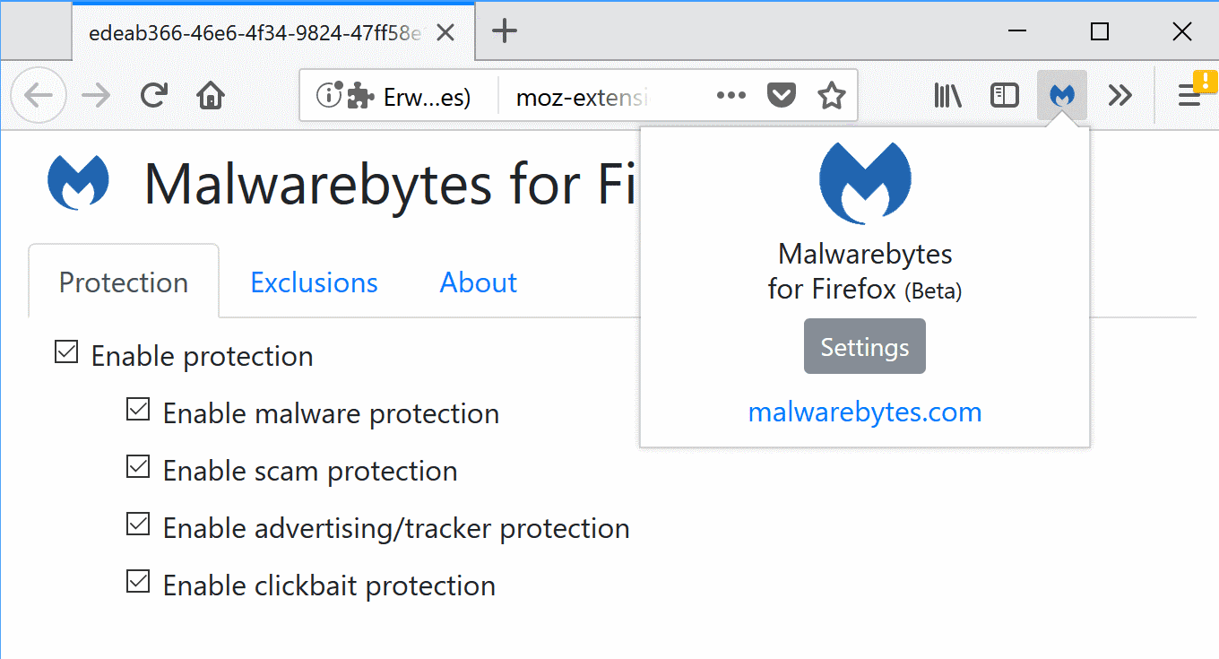 1360x735 Malwarebytes For Firefox Extension