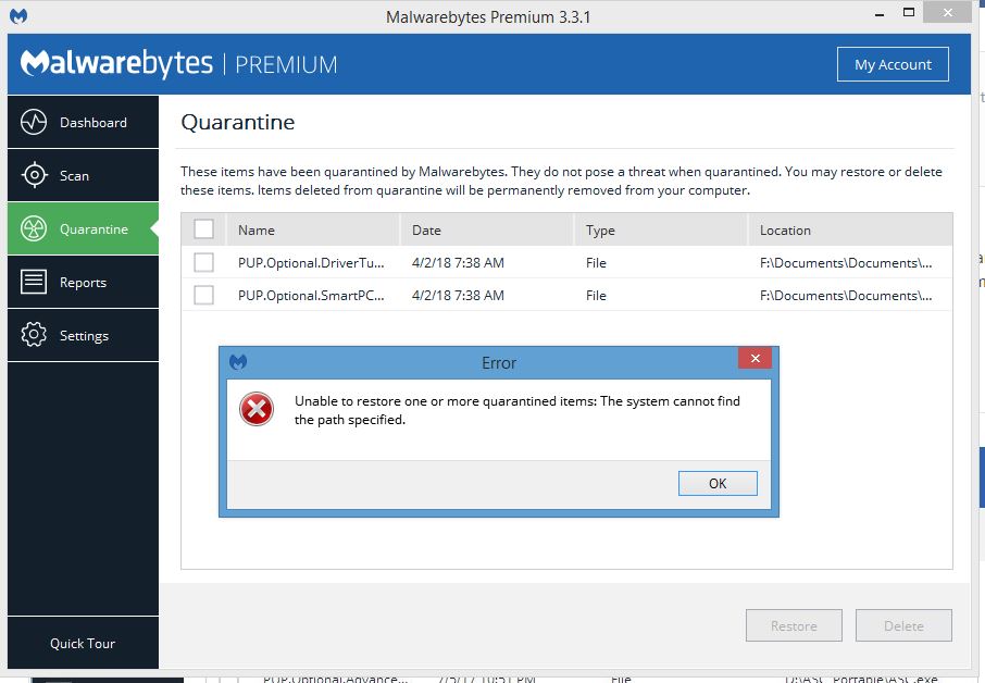 906x628 Mwb Won't Allow Me To Restore From Quarantine