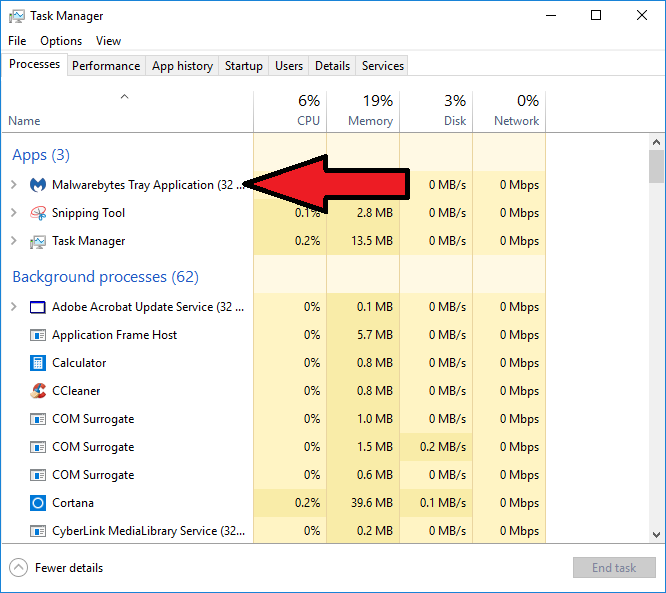 666x593 Malwarebytes Tray Appliication Solved