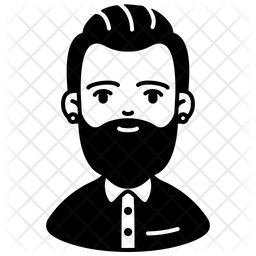 256x256 Man Icon Of Glyph Style