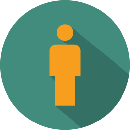 256x256 Man Icon Colorful Long Shadow Iconset Graphicloads