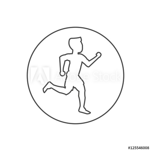 Runner Man Inside Circle Icon Athlete Training Fitness 500x500 Runner Man Inside Circle Icon Athlete Training Fitness