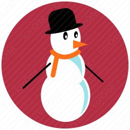 Snow Man In Red Circle Icon 256x256 Snow Man In Red Circle Icon