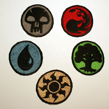 354x354 Mtg Mana Symbol Shiny Metallic Embroidery From Critstitch On Etsy