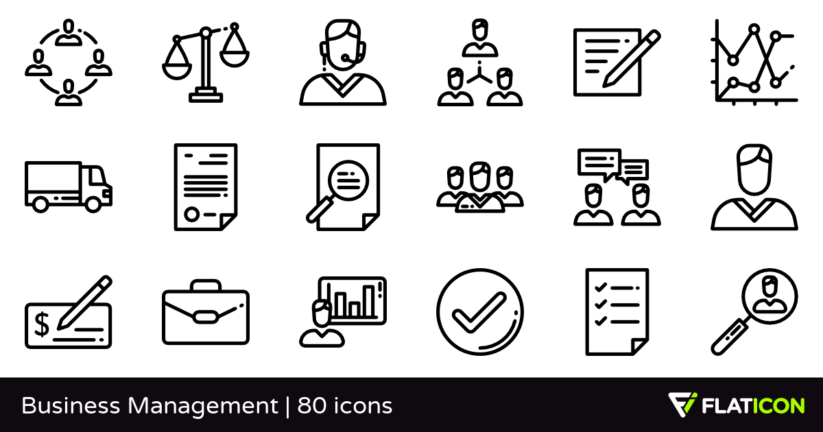 1200x630 Business Management Free Icons