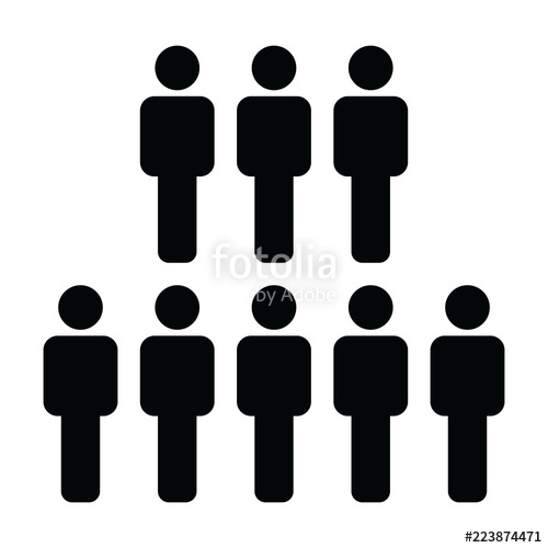 500x500 Group Icon Vector Male People Symbol Avatar For Business