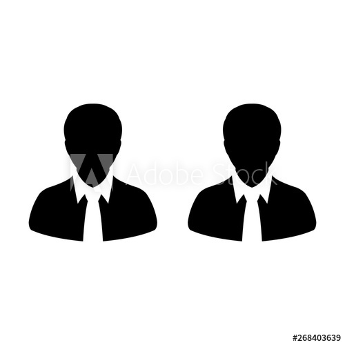 500x500 Team Icon Vector Male Group Of Persons Symbol Avatar For Business