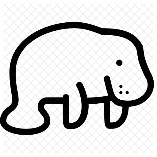 512x512 Manatee Icon Of Line Style