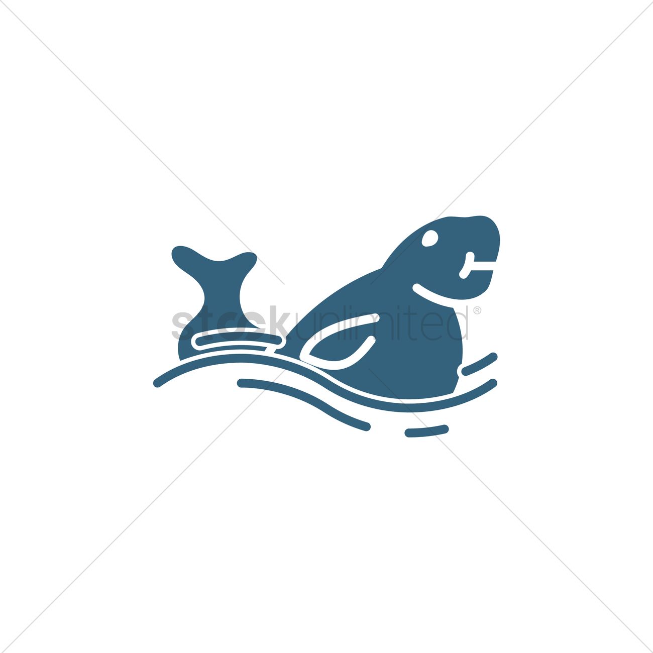 1300x1300 Manatee Icon Vector Image