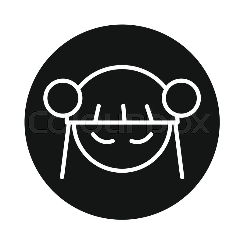 800x800 Japan Anime Manga Girl Icon Isolated Stock Vector Colourbox