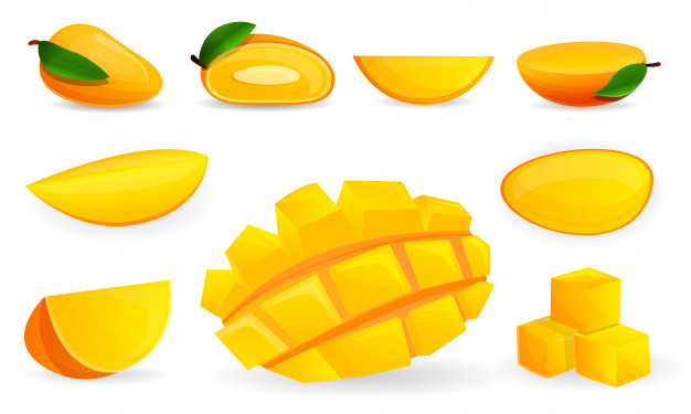 626x375 Mango Icon Set Cartoon Set Of Mango Vector Icons For Web Design